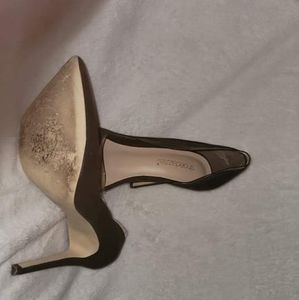 Suade see through stilleto pump